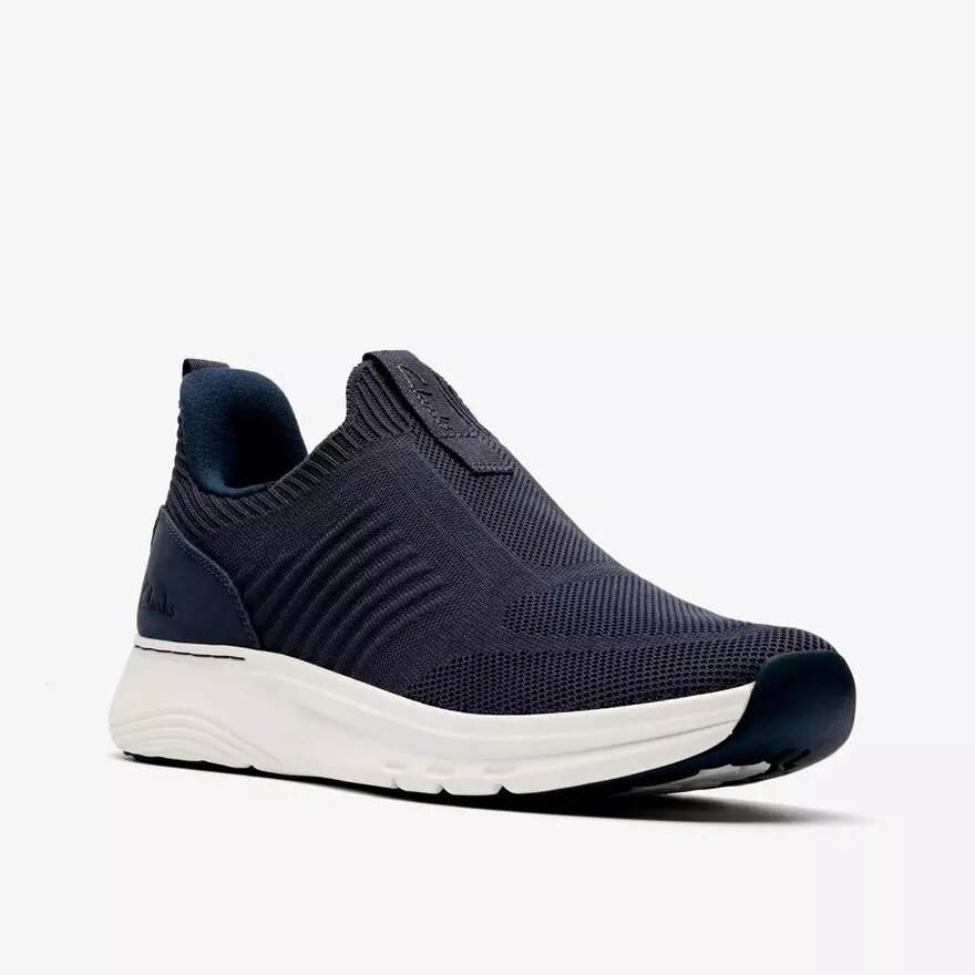 Mens Motion Trek in Navy Knit Sneakers Mens Motion Trek in Navy Knit Sneakers