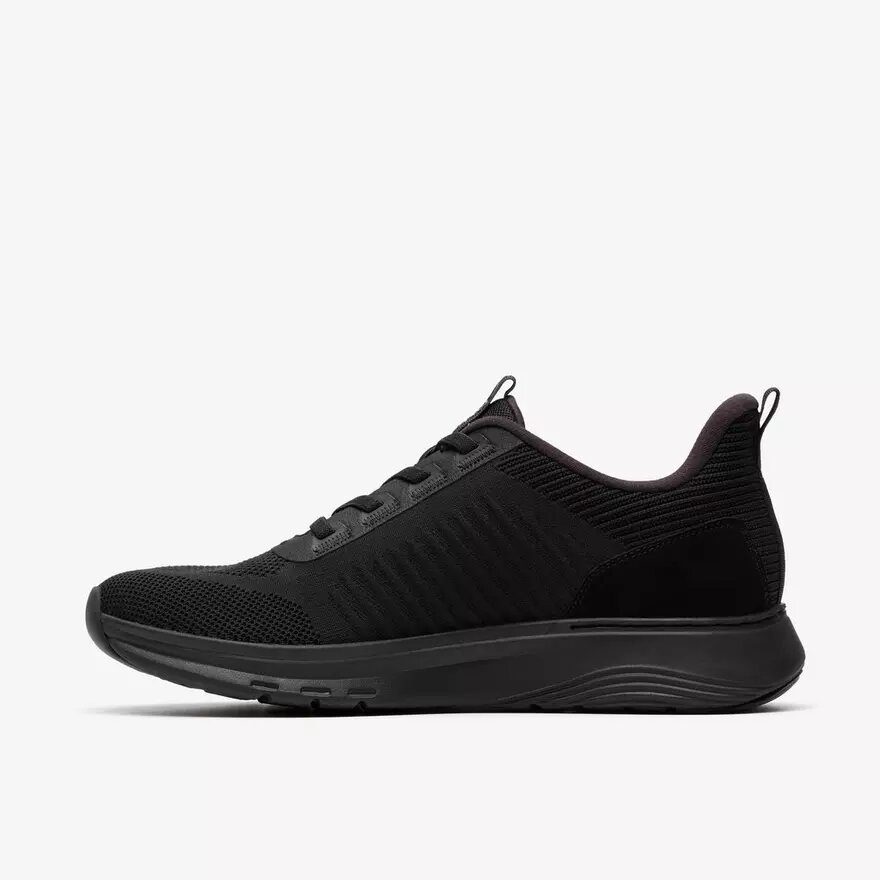 Mens Motion Trek Lt Black Knit Sneakers Mens Motion Trek Lt Black Knit Sneakers