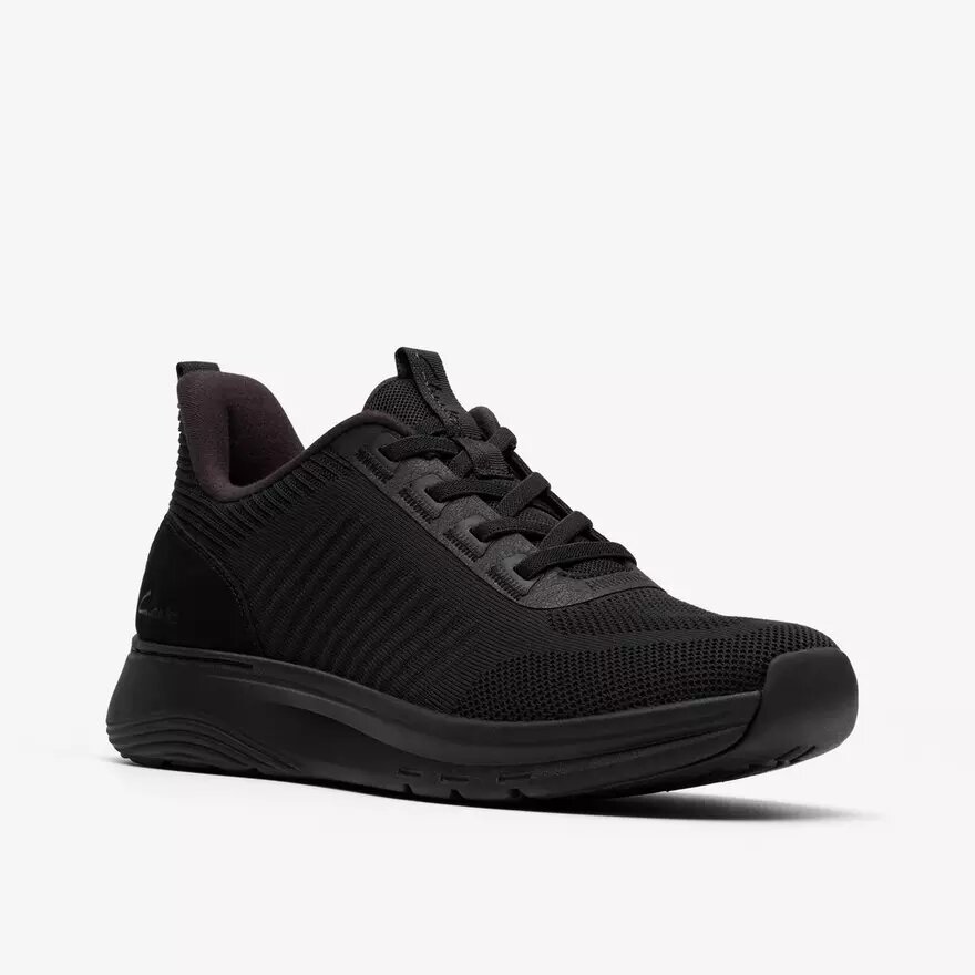 Mens Motion Trek Lt Black Knit Sneakers Mens Motion Trek Lt Black Knit Sneakers