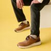Mens Motion Trek Pt Dark Tan Leather Sneaker Mens Motion Trek Pt Dark Tan Leather Sneaker