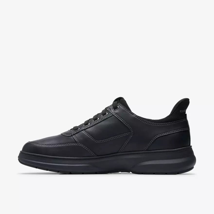 Mens Mullan Easy Black Leather Shoes Mens Mullan Easy Black Leather Shoes