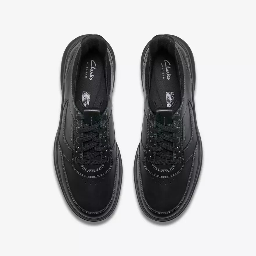Mens Mullan Easy Black Leather Shoes Mens Mullan Easy Black Leather Shoes