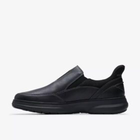 Mens Mullan Step Black Leather Shoes