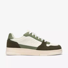 Mens Newick Lace Green Combination Sneakers