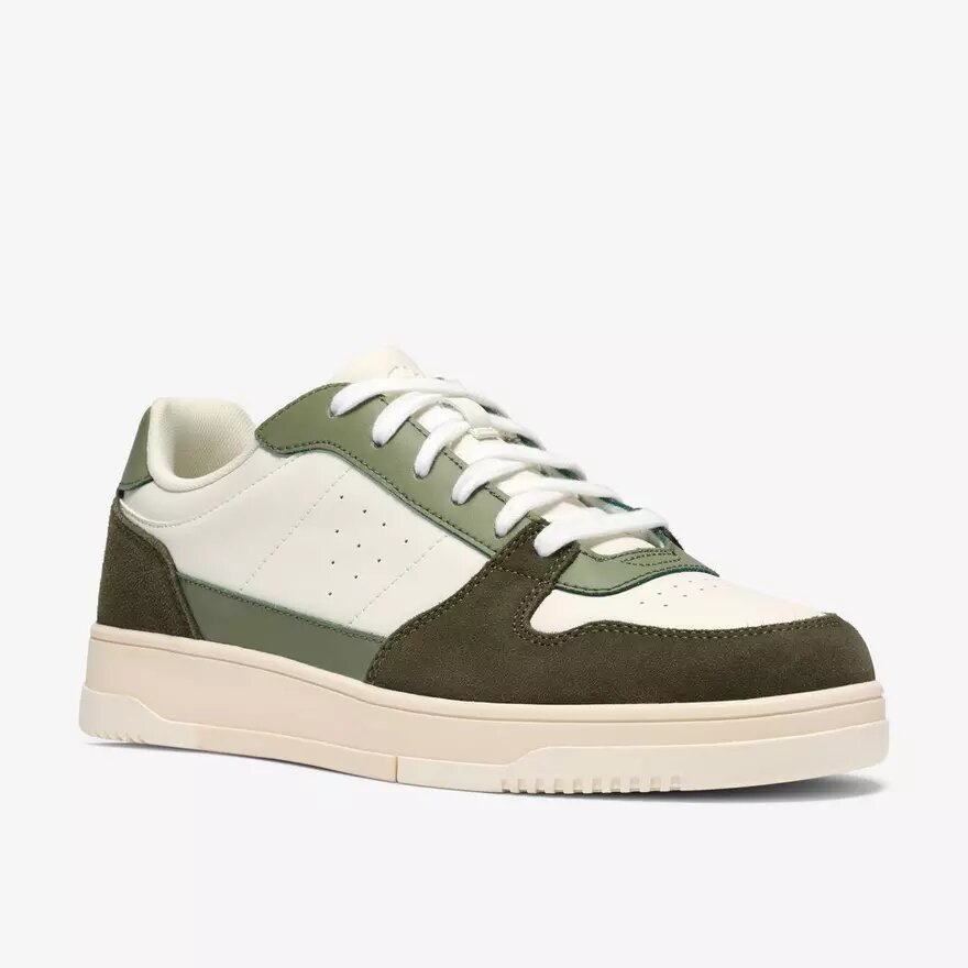 Mens Newick Lace Green Combination Sneakers Mens Newick Lace Green Combination Sneakers
