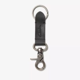 Mens Oiled Leather Key Fob Black Wallets