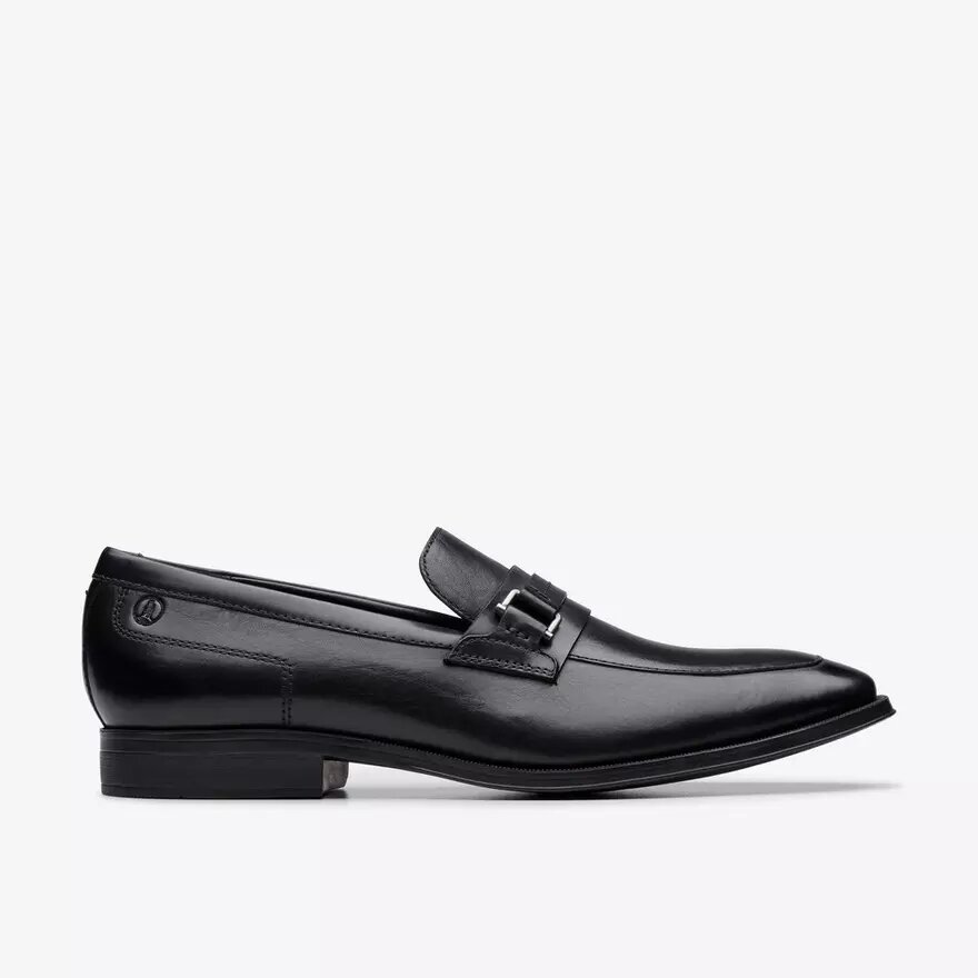 Mens Paulton Lo Black Leather Loafers Mens Paulton Lo Black Leather Loafers