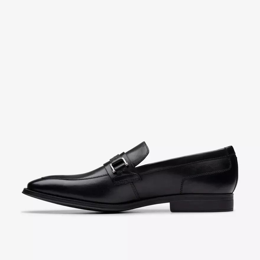 Mens Paulton Lo Black Leather Loafers Mens Paulton Lo Black Leather Loafers