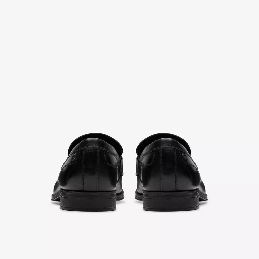Mens Paulton Lo Black Leather Loafers Mens Paulton Lo Black Leather Loafers