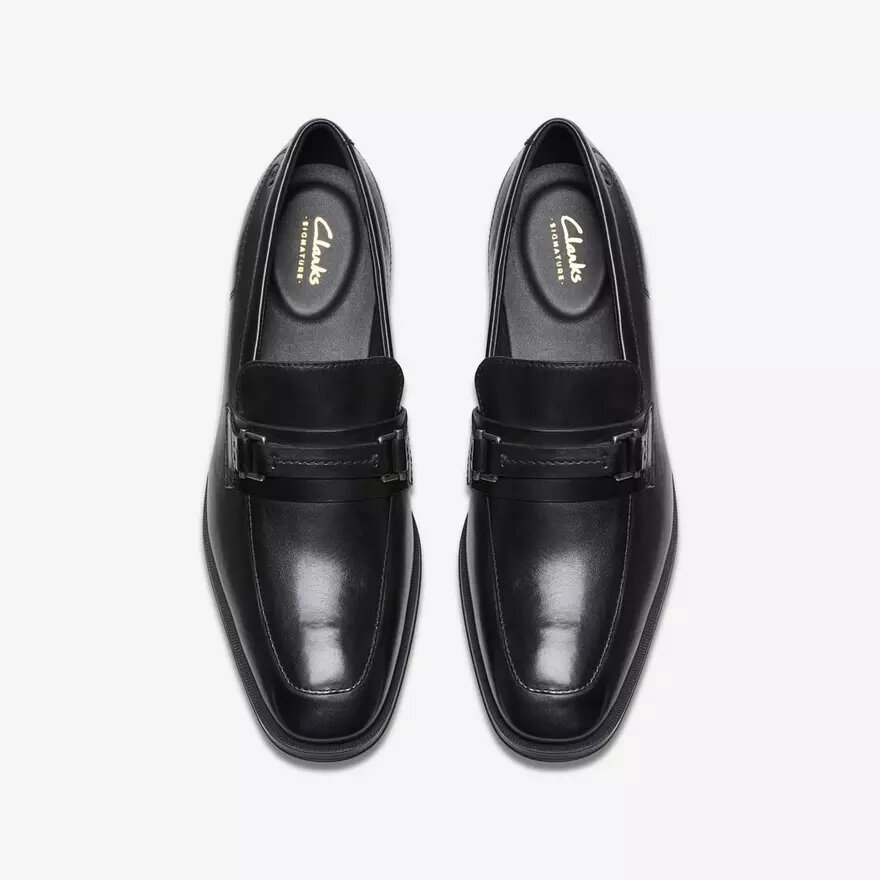 Mens Paulton Lo Black Leather Loafers Mens Paulton Lo Black Leather Loafers