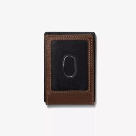Mens Pebble Wide Money Clip Wallet Brown Us
