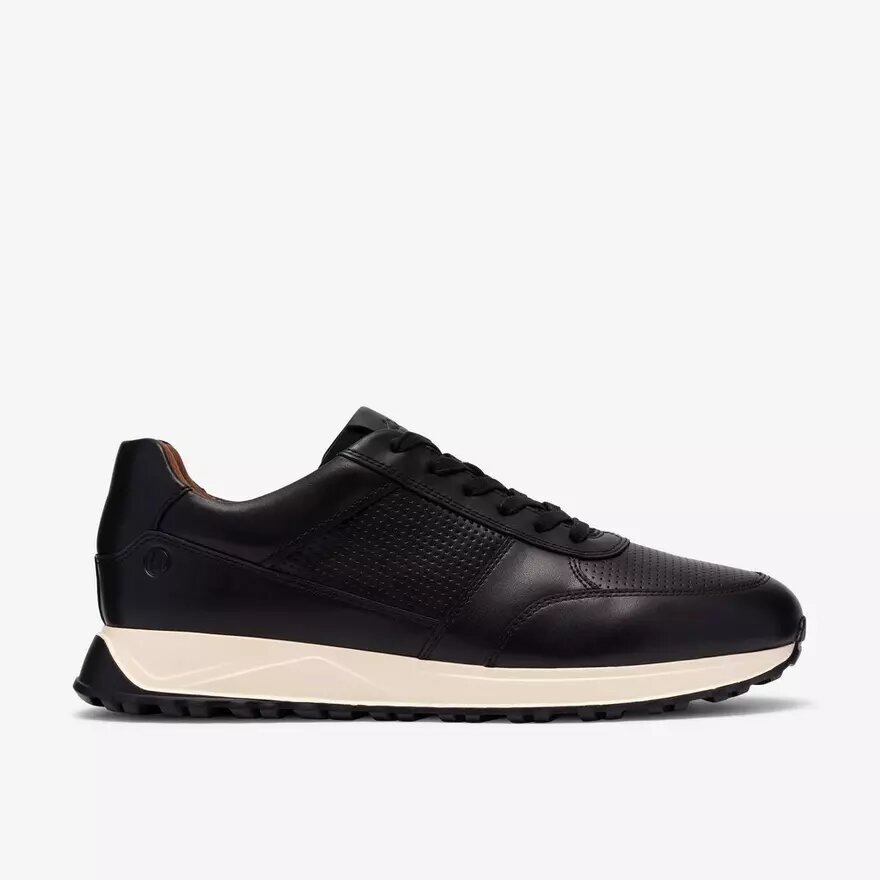 Mens Radwell Tie Black Leather Sneakers Mens Radwell Tie Black Leather Sneakers