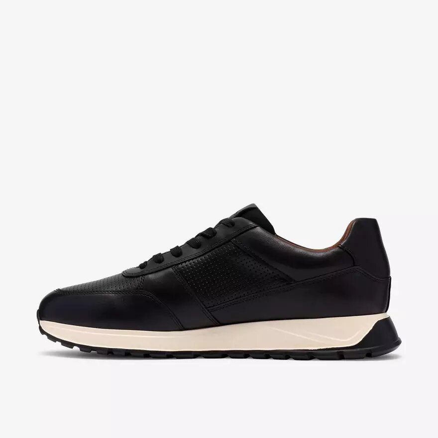 Mens Radwell Tie Black Leather Sneakers Mens Radwell Tie Black Leather Sneakers