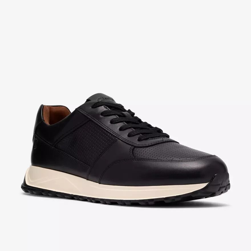Mens Radwell Tie Black Leather Sneakers Mens Radwell Tie Black Leather Sneakers