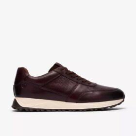 Mens Radwell Tie Brown Leather Sneakers