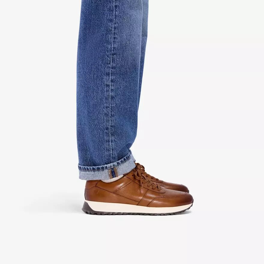Mens Radwell Tie Tan Leather Sneakers Mens Radwell Tie Tan Leather Sneakers