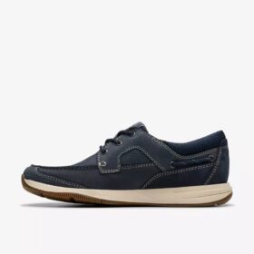 Mens Sailview Lace Navy Nubuck Boat Shoes