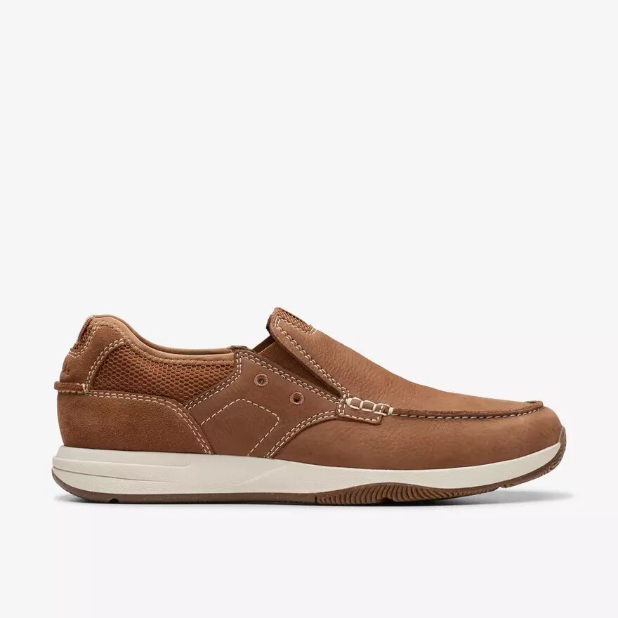 Mens Sailview Step Light Tan Nubuck Slip-On Boat Shoes Mens Sailview Step Light Tan Nubuck Slip-On Boat Shoes