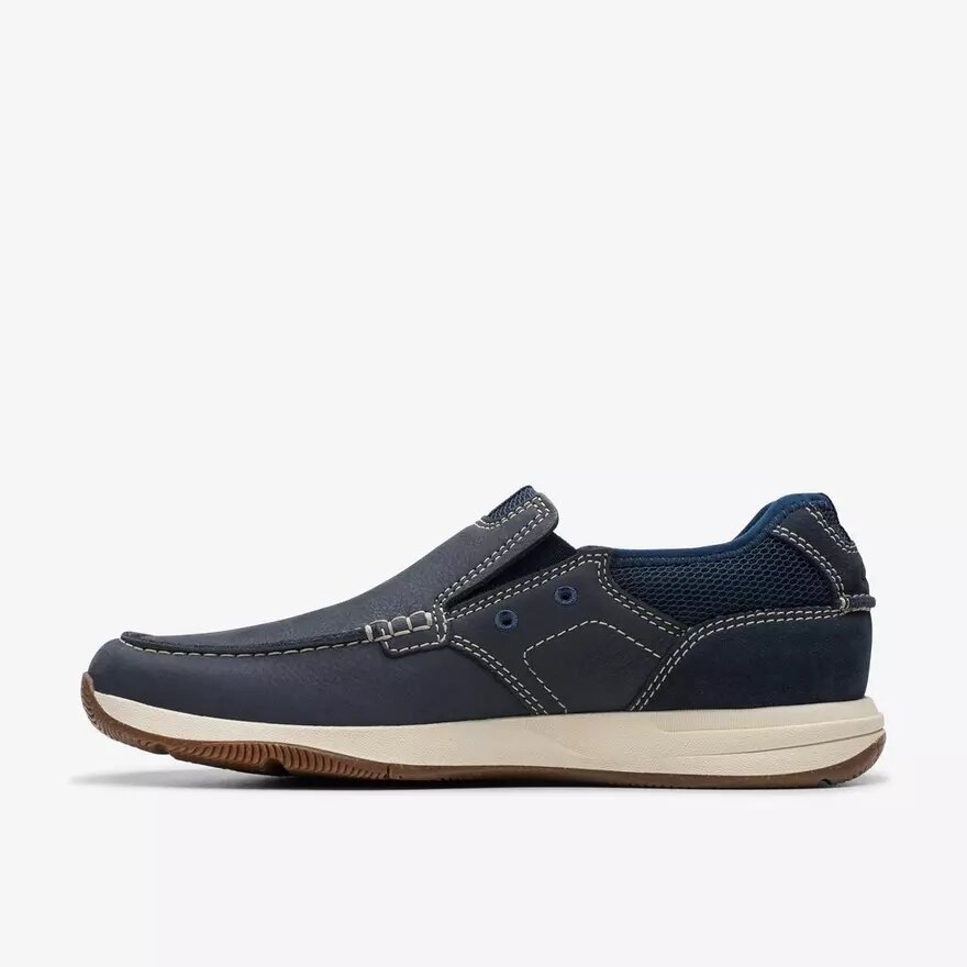 Mens Sailview Step Navy Nubuck Slip-On Boat Shoes Mens Sailview Step Navy Nubuck Slip-On Boat Shoes