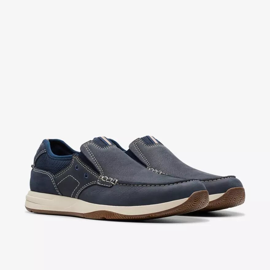 Mens Sailview Step Navy Nubuck Slip-On Boat Shoes Mens Sailview Step Navy Nubuck Slip-On Boat Shoes