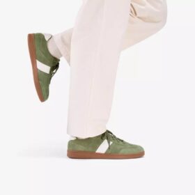 Mens Seco Speed Green Suede Sneakers