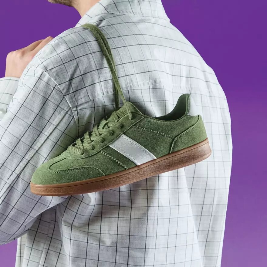 Mens Seco Speed Green Suede Sneakers Mens Seco Speed Green Suede Sneakers