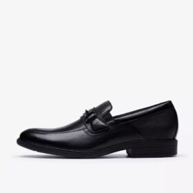 Mens Steadwell Bit Black Leather Loafers