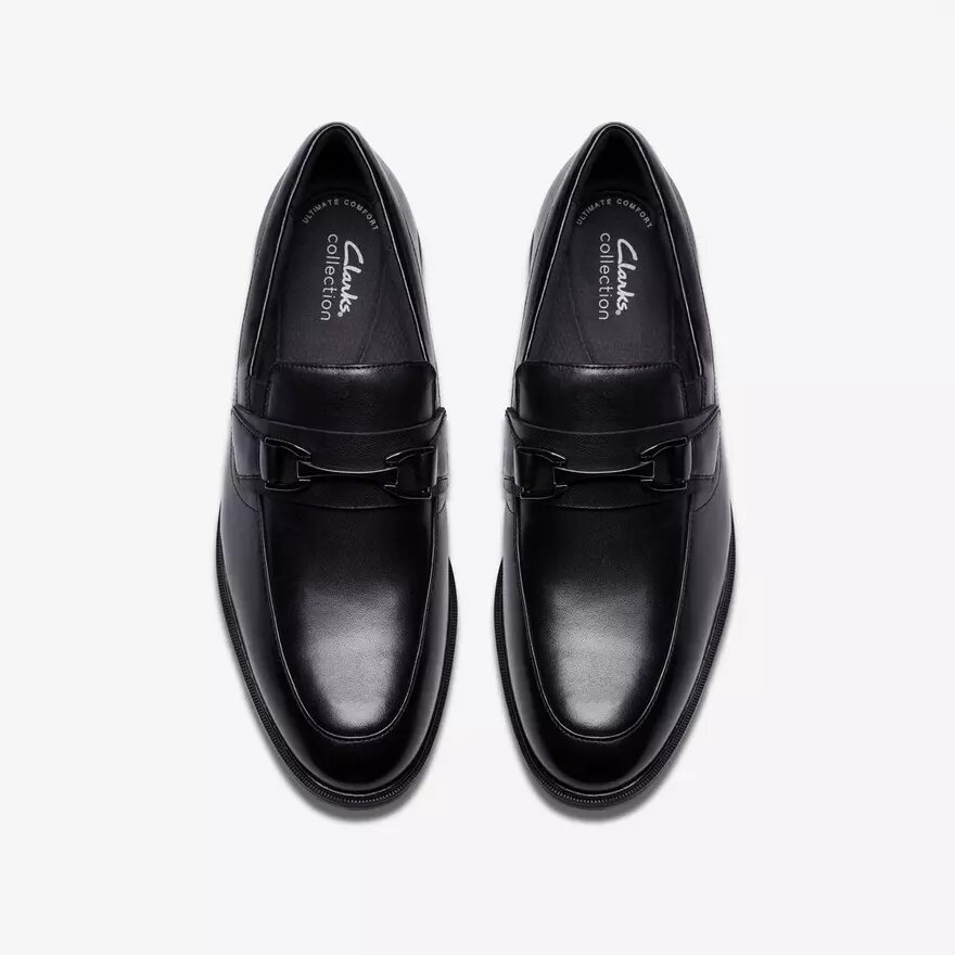 Mens Steadwell Bit Black Leather Loafers Mens Steadwell Bit Black Leather Loafers