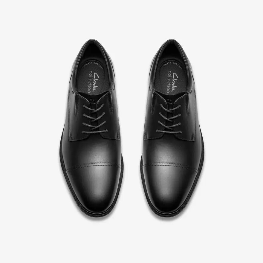 Mens Steadwell Cap Black Leather Oxfords Mens Steadwell Cap Black Leather Oxfords