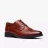 Mens Steadwell Cap Dark Tan Leather Oxfords