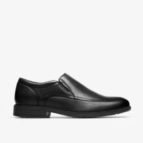 Mens Steadwell Step Black Leather Loafers Mens Steadwell Step Black Leather Loafers