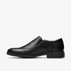 Mens Steadwell Step Black Leather Loafers Mens Steadwell Step Black Leather Loafers