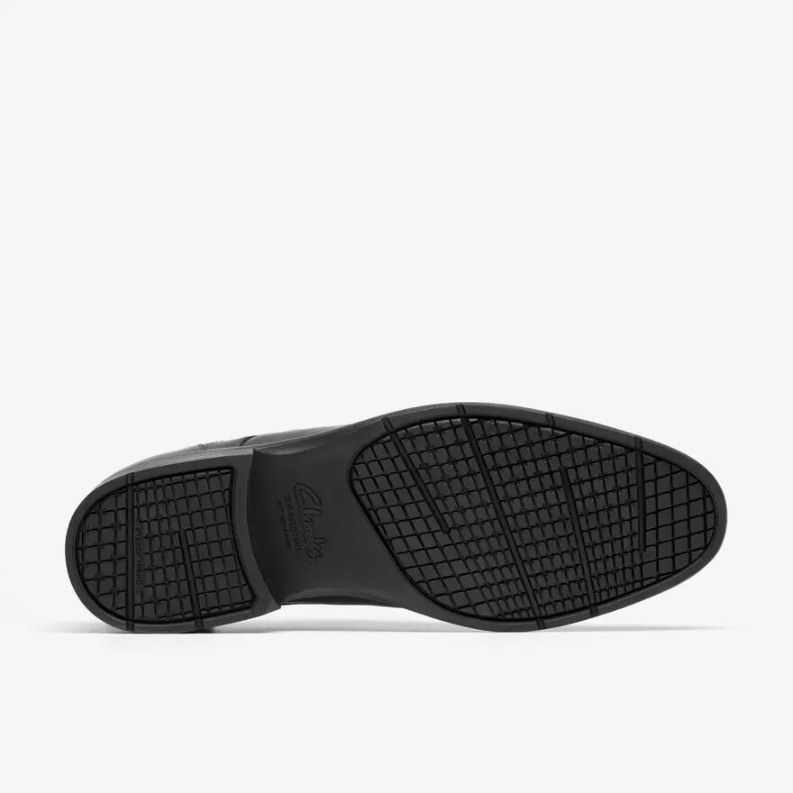 Mens Steadwell Step Black Leather Loafers Mens Steadwell Step Black Leather Loafers