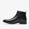 Mens Steadwell Zip Black Leather Dress Boots Mens Steadwell Zip Black Leather Dress Boots