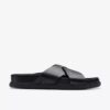Mens Torford Cross Black Leather Flat Sandals Mens Torford Cross Black Leather Flat Sandals