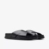 Mens Torford Cross Black Leather Flat Sandals Mens Torford Cross Black Leather Flat Sandals