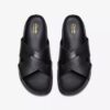 Mens Torford Cross Black Leather Flat Sandals Mens Torford Cross Black Leather Flat Sandals