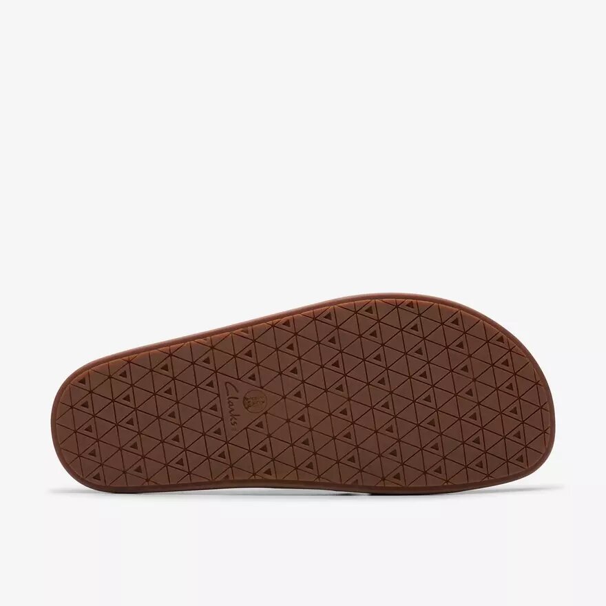 Mens Torford Cross Brown Leather Flat Slide Sandals Mens Torford Cross Brown Leather Flat Slide Sandals