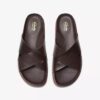 Mens Torford Cross Brown Leather Flat Slide Sandals Mens Torford Cross Brown Leather Flat Slide Sandals