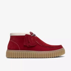 Mens Torhill Hi Red Suede Ankle Boots