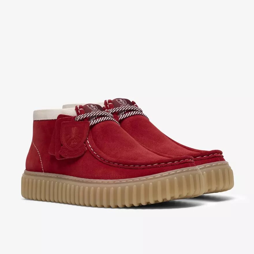 Mens Torhill Hi Red Suede Ankle Boots Mens Torhill Hi Red Suede Ankle Boots