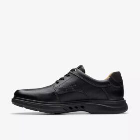 Mens Un Briley Lace Black Leather Oxford Shoes| Clarks