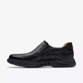 Mens Un Briley Step Black Leather Loafer| Clarks