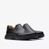 Mens Un Briley Step Black Leather Loafer| Clarks