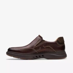 Mens Un Briley Step Mahogany Leather Loafer Shoes| Clarks