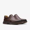 Mens Un Briley Step Mahogany Leather Loafer Shoes| Clarks Mens Un Briley Step Mahogany Leather Loafer Shoes| Clarks