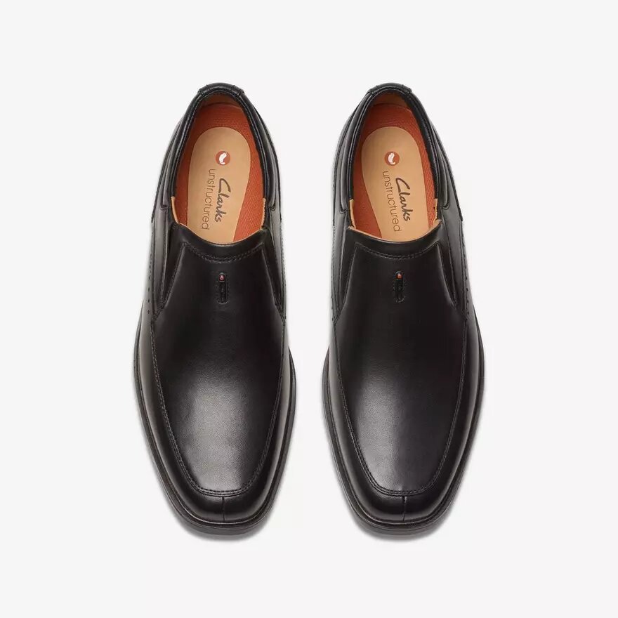 Mens Un Kendric Go Black Leather Loafer Shoes| Clarks Mens Un Kendric Go Black Leather Loafer Shoes| Clarks