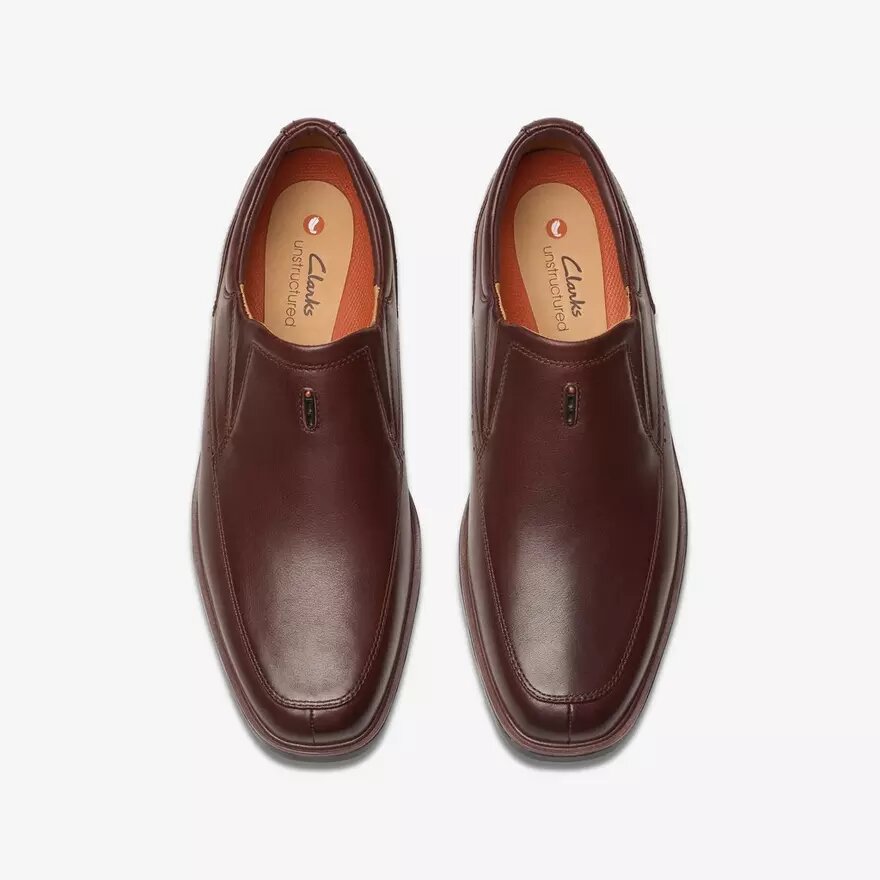 Mens Un Kendric Go Mahogany Leather Loafer| Clarks Mens Un Kendric Go Mahogany Leather Loafer| Clarks