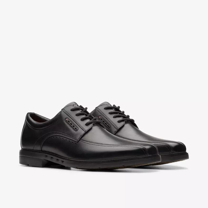 Mens Un Kendric Way Black Leather Oxford Shoes| Clarks Mens Un Kendric Way Black Leather Oxford Shoes| Clarks