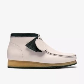 Mens Walla Boot Rb White Leather Wallabees